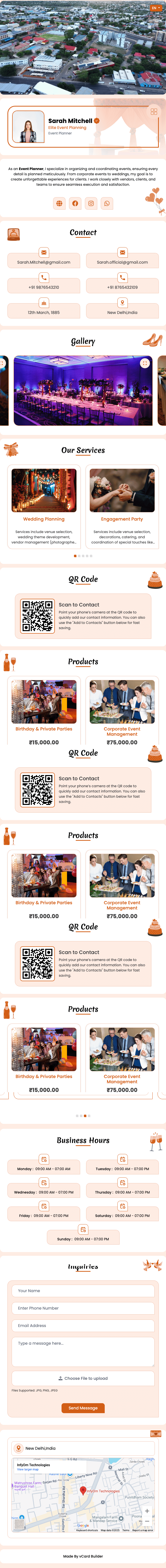 Event Management digital profile template