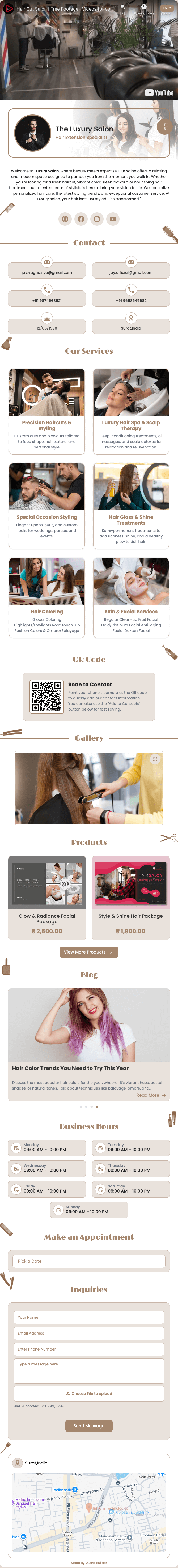 Salon digital profile template