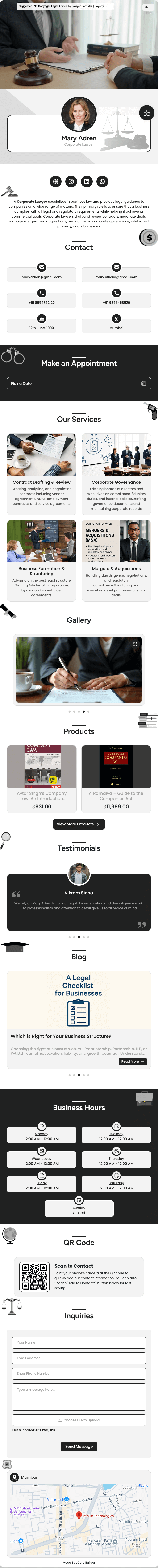 Legal Professional digital profile template