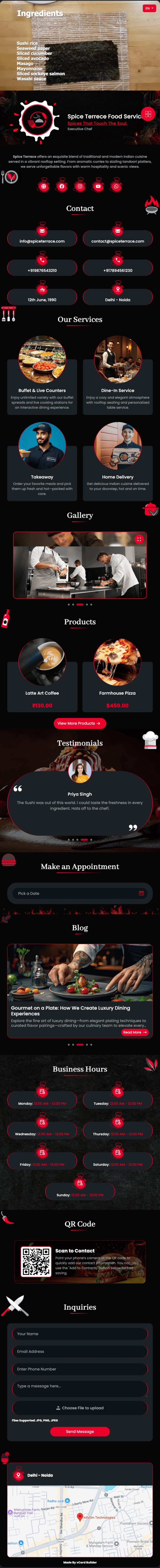 Food & Hospitality digital profile template
