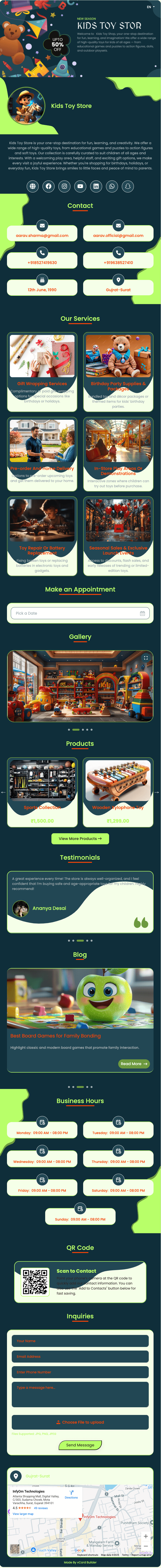 Dynamic vCard digital profile template