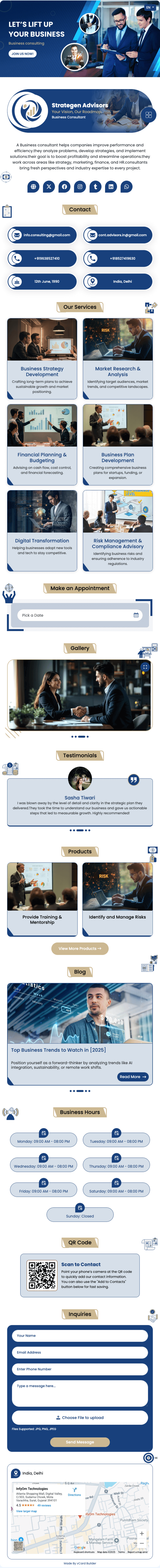 Consulting Services digital profile template