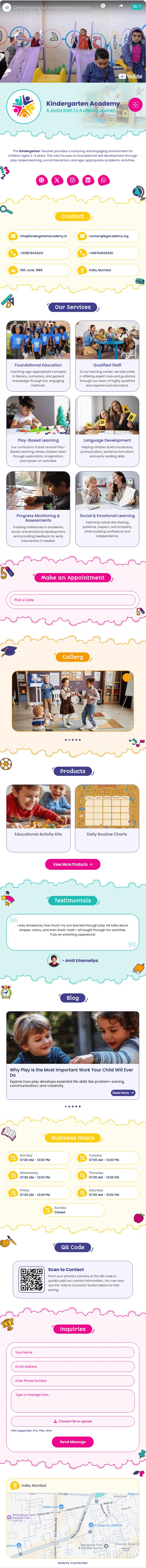 Education digital profile template