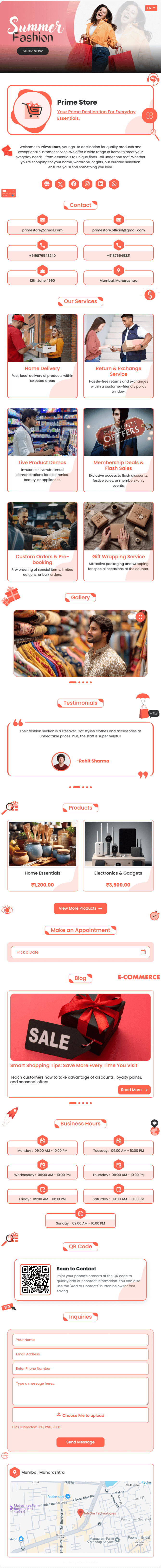 Retail & E-commerce digital profile template