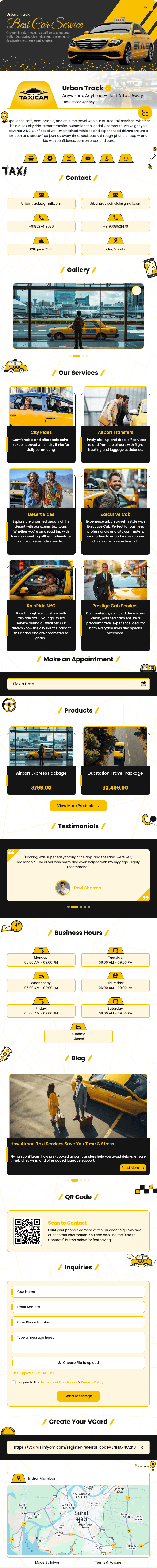 Transport Service digital profile template
