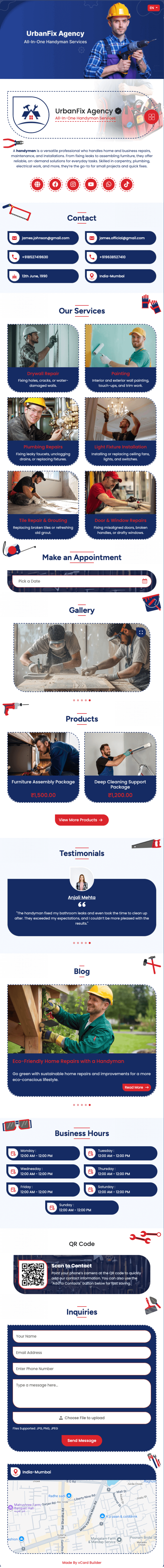 Home Services digital profile template
