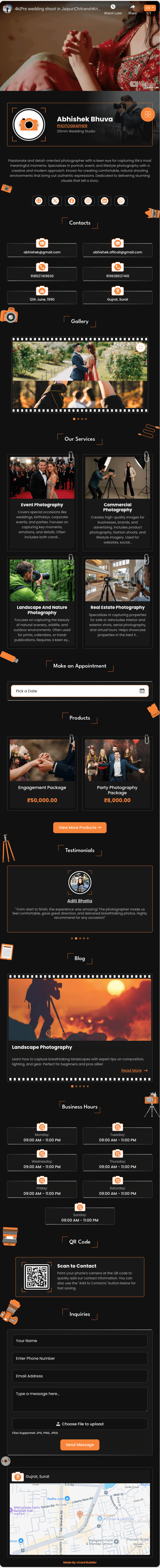 Photography digital profile template