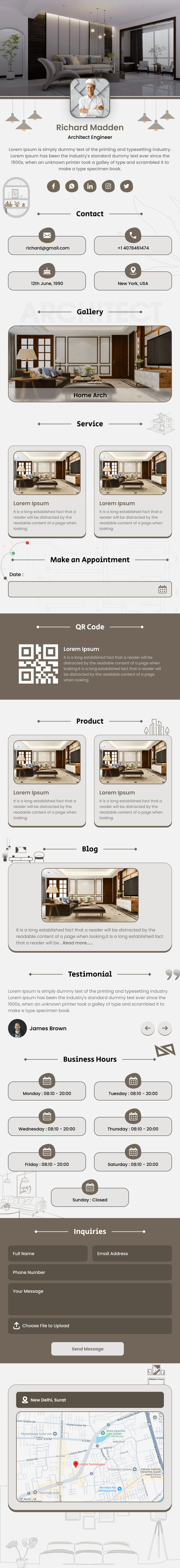 Architecture digital profile template