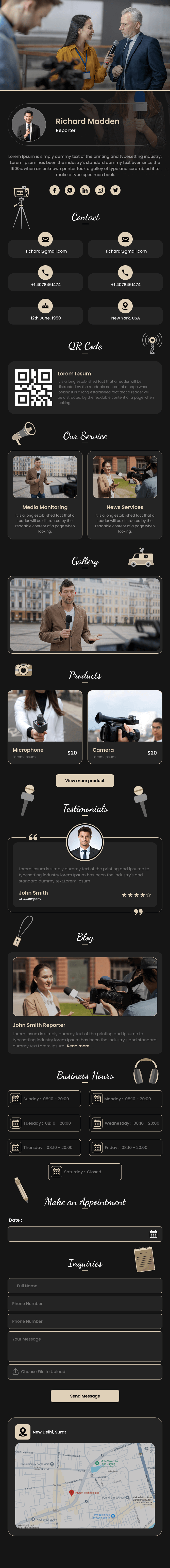 Media Professional digital profile template