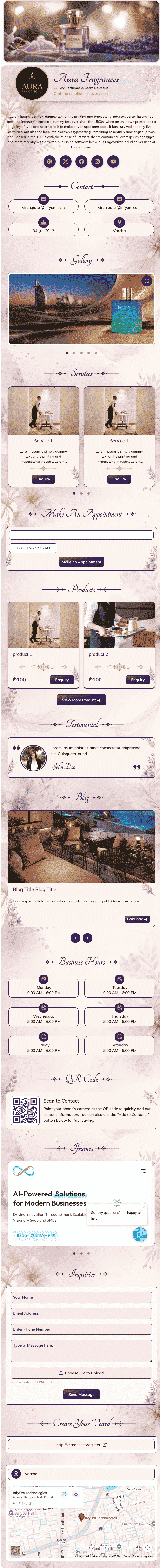 Perfume & Fragrance digital profile template