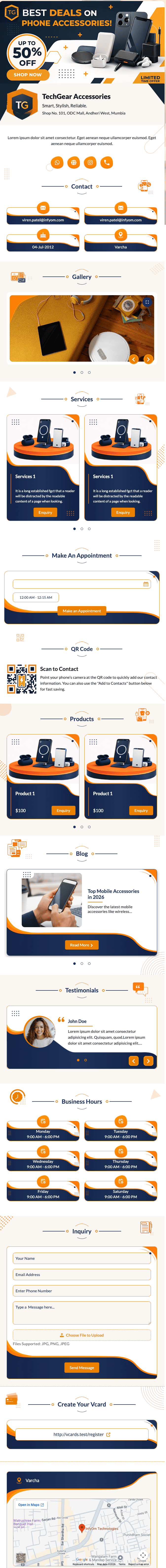 Mobile Accessories digital profile template
