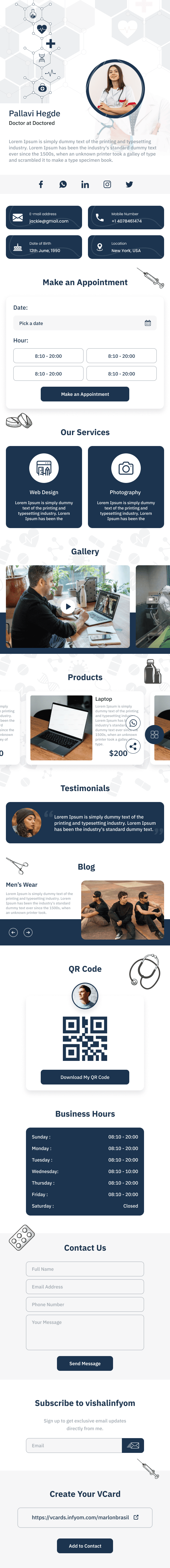 Healthcare Classic digital profile template
