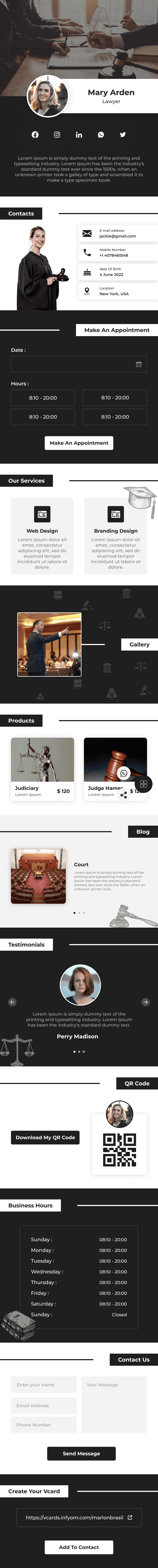 Legal Professional Classic digital profile template