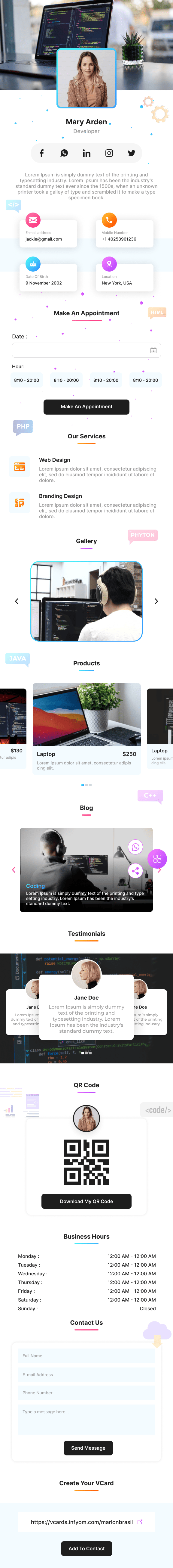 Technology Professional Classic digital profile template