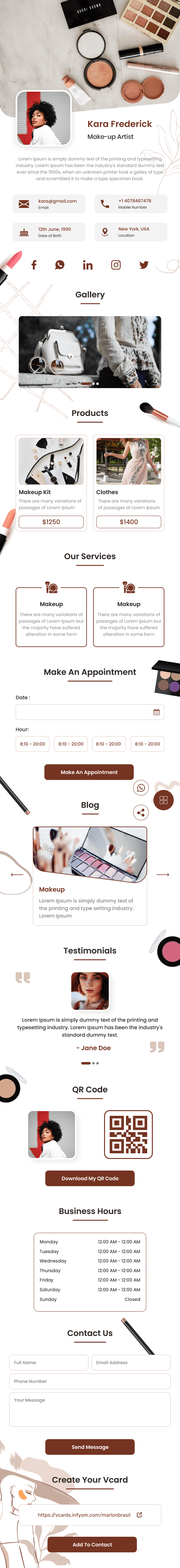 Fashion & Beauty Classic digital profile template