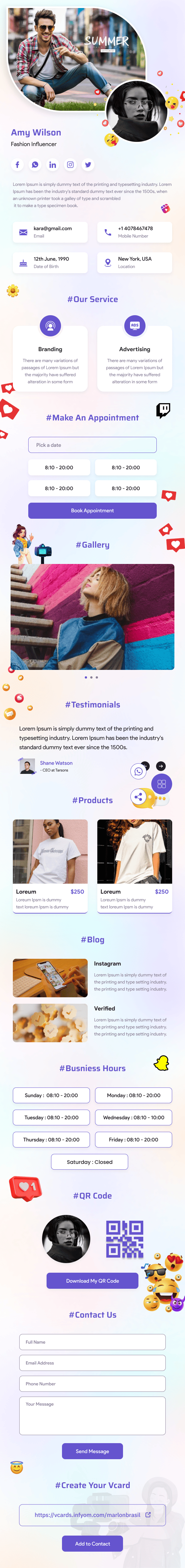 Creator Profile Classic digital profile template