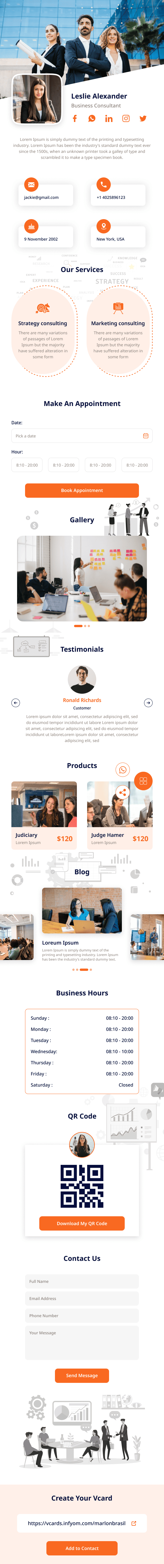 Consulting Services Classic digital profile template