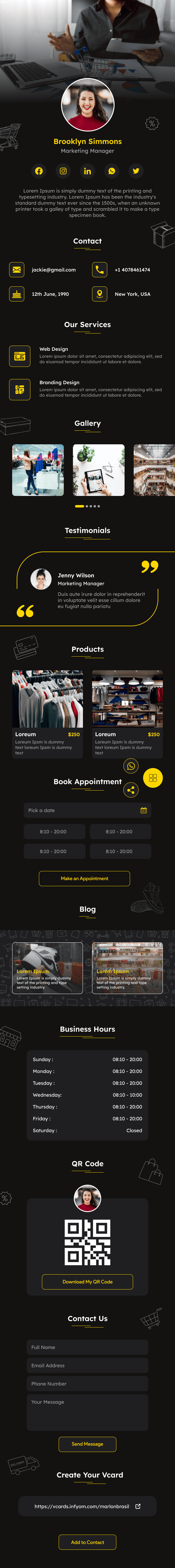 Retail & E-commerce Classic digital profile template