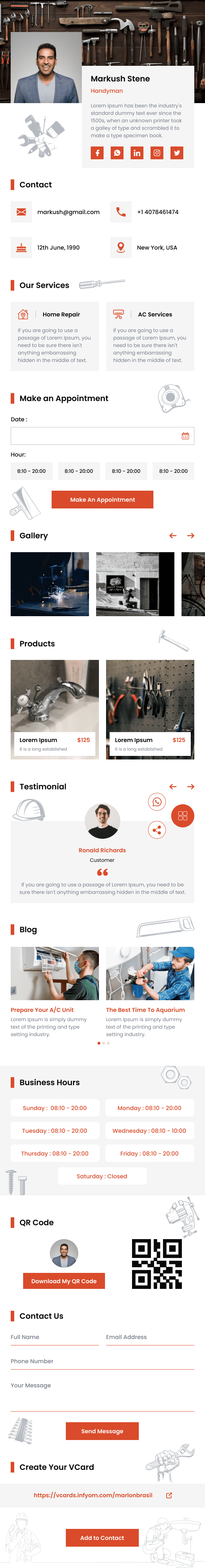 Home Services Classic digital profile template