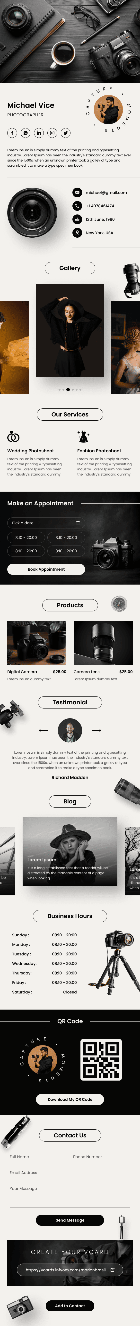 Photography Classic digital profile template