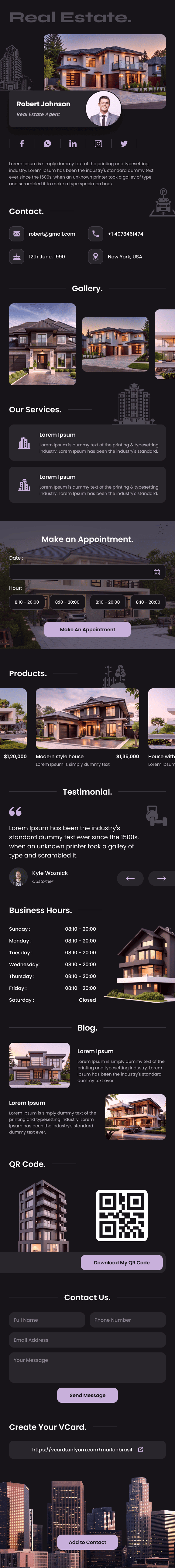 Real Estate Classic digital profile template