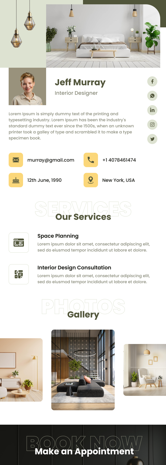 Digital profile template