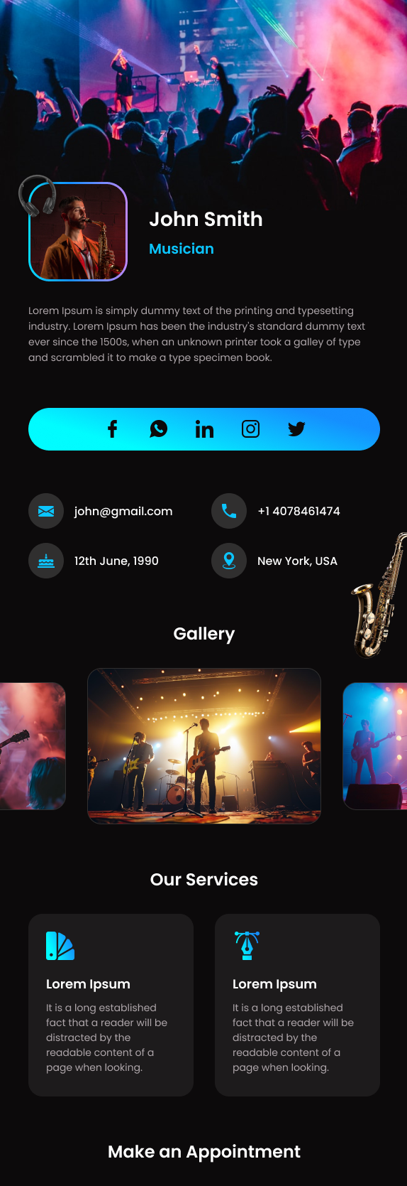 Digital profile template