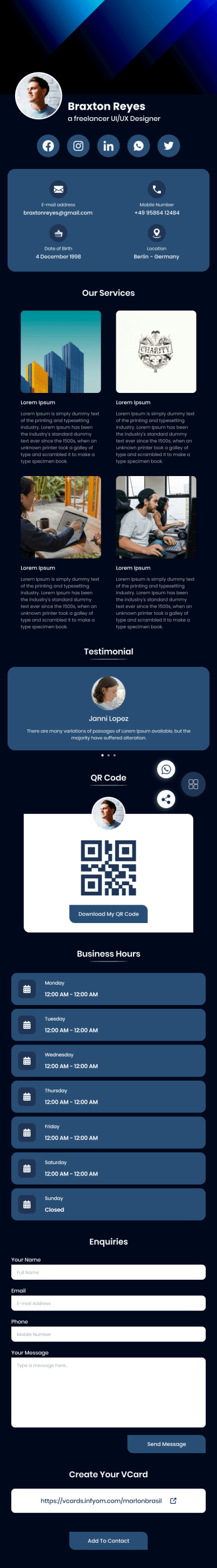 Corporate Classic digital profile template